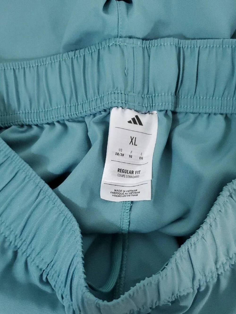 adidas Boys Teal Athletic Shorts with Logo XL NWT